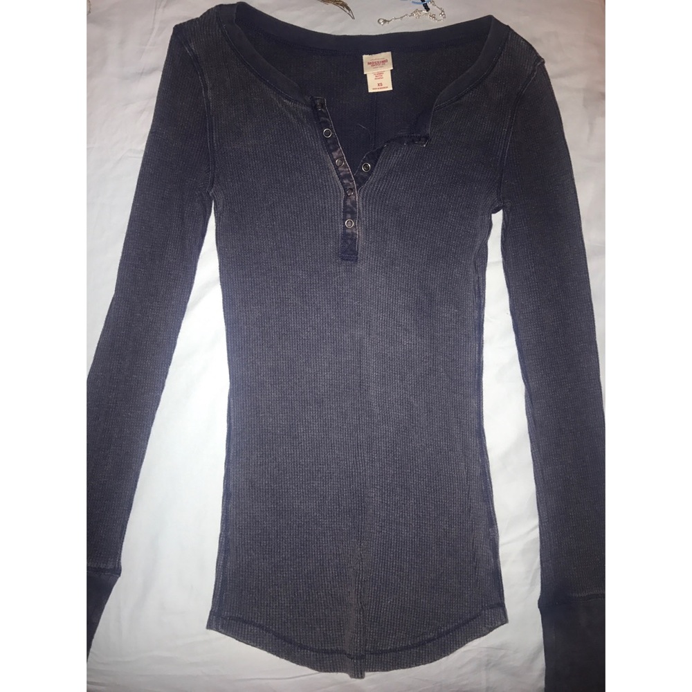 Navy blue long sleeved t-shirt